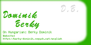 dominik berky business card
